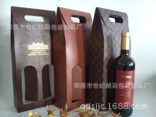 【青島紅酒皮盒,煙臺高檔皮質皮盒,濰坊葡萄酒盒,西安紅酒皮盒】價格,廠家,圖片,紙盒,即墨市世紀精彩包裝制品廠-