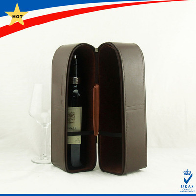 【雙支紅酒袋 可加印LOGO PU紅酒盒 客制化 廣東深圳龍崗】價格,廠家,圖片,酒類包裝,深圳市英博桑工藝禮品-