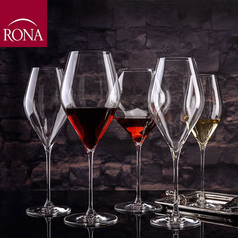 捷克進口洛娜RONA酒具手工天鵝系列水晶紅酒杯高腳杯葡萄酒杯6款 430ml